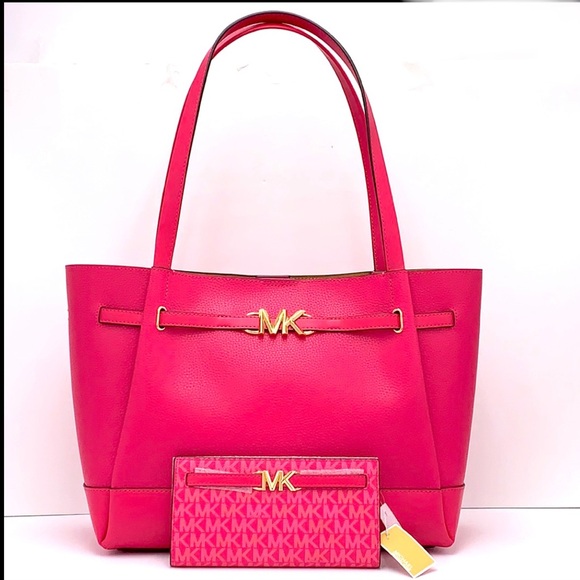 MICHAEL KORS
Reed Large Leather Belted 
Shoulder Handbag & Wallet
Electric Pink - Picture 2 of 16